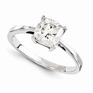 14k White Gold Moissanite Ring