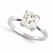 14k White Gold Moissanite Ring