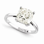 14k White Gold Moissanite Ring