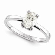14k White Gold Moissanite Ring