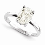 14k White Gold Moissanite Ring