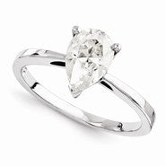 14k White Gold Moissanite Ring
