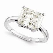 14k White Gold Moissanite Ring