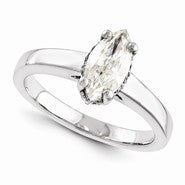 14k White Gold Moissanite Ring