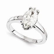 14k White Gold Moissanite Ring