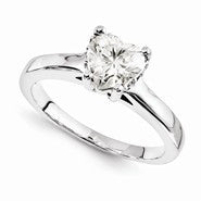14k White Gold Moissanite Ring