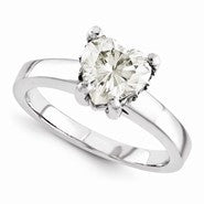 14k White Gold Moissanite Ring