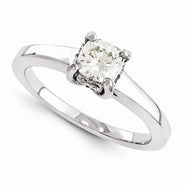 14k White Gold Moissanite Ring