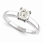 14k White Gold Moissanite Ring
