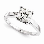 14k White Gold Moissanite Ring