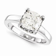 14k White Gold Moissanite Ring