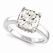 14k White Gold Moissanite Ring