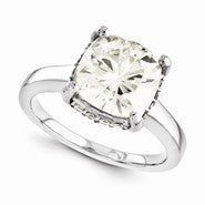 14k White Gold Moissanite Ring