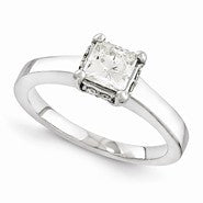 14k White Gold Moissanite Ring