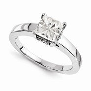 14k White Gold Moissanite Ring
