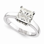 14k White Gold Moissanite Ring