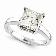 14k White Gold Moissanite Ring