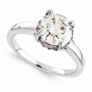 14k White Gold Moissanite Ring
