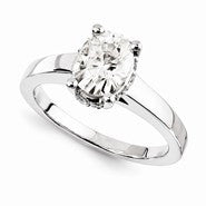 14k White Gold Moissanite Ring