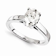14k White Gold Moissanite Ring