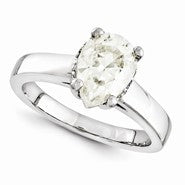 14k White Gold Moissanite Ring