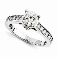 14k White Gold Moissanite Ring