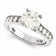 14k White Gold Moissanite Ring