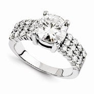 14k White Gold Moissanite Ring
