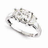 14k White Gold Moissanite Ring