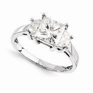 14k White Gold Moissanite Ring