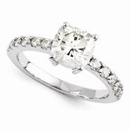 14k White Gold Moissanite Ring