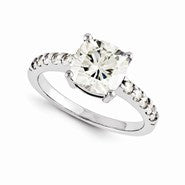 14k White Gold Moissanite Ring