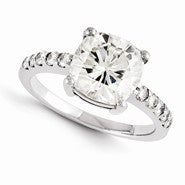 14k White Gold Moissanite Ring