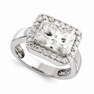14k White Gold Moissanite Ring