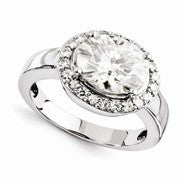14k White Gold Moissanite Ring