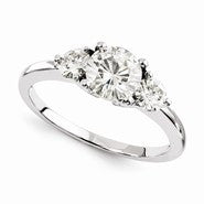 14k White Gold Moissanite Ring