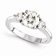 14k White Gold Moissanite Ring