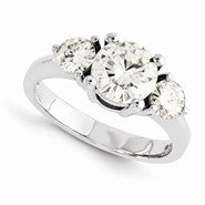 14k White Gold Moissanite Ring