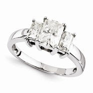 14k White Gold Moissanite Ring