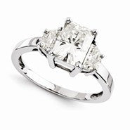 14k White Gold Moissanite Ring