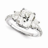 14k White Gold Moissanite Ring