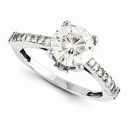 14k White Gold Moissanite Ring