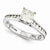 14k White Gold Moissanite Ring