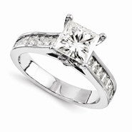 14k White Gold Moissanite Ring