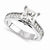 14k White Gold Moissanite Ring