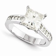 14k White Gold Moissanite Ring