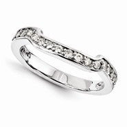 14k White Gold Moissanite Ring