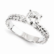 14k White Gold Moissanite Ring