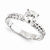 14k White Gold Moissanite Ring
