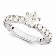 14k White Gold Moissanite Ring